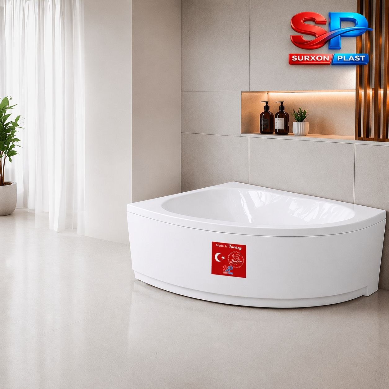 Corner Acrylic Bathtub