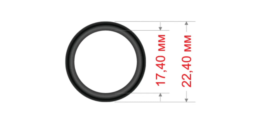 Резиновый сальник 17, 12 *3 мм